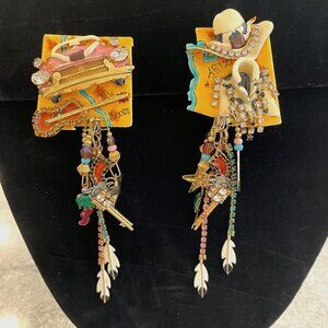 Cowgirl Country Lunch At The Ritz Clip-On Earrings - image 1